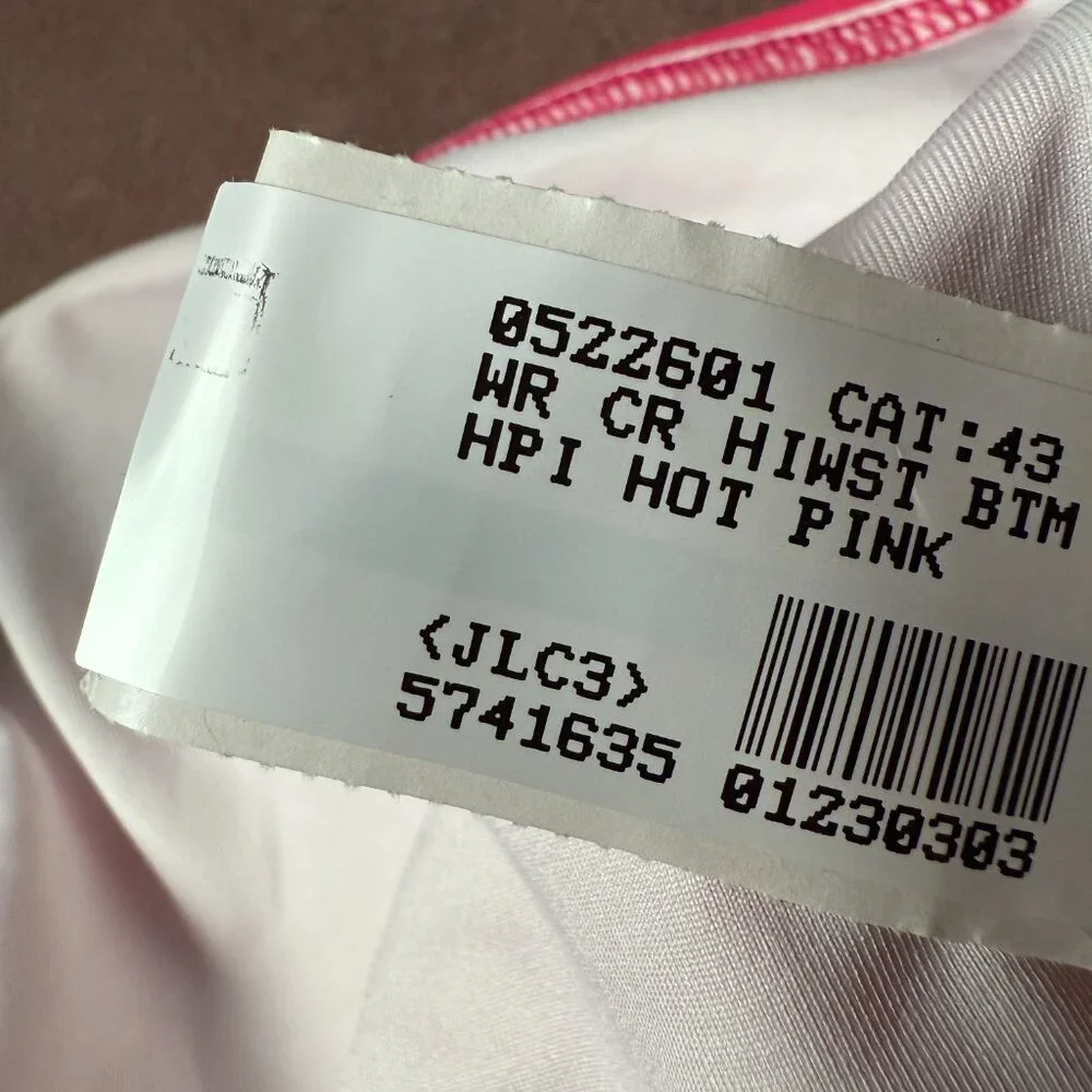 Lands' End Women's 4-16‎ LONG Hot Pink Bikini Swim Bottoms High Waisted Chlorine